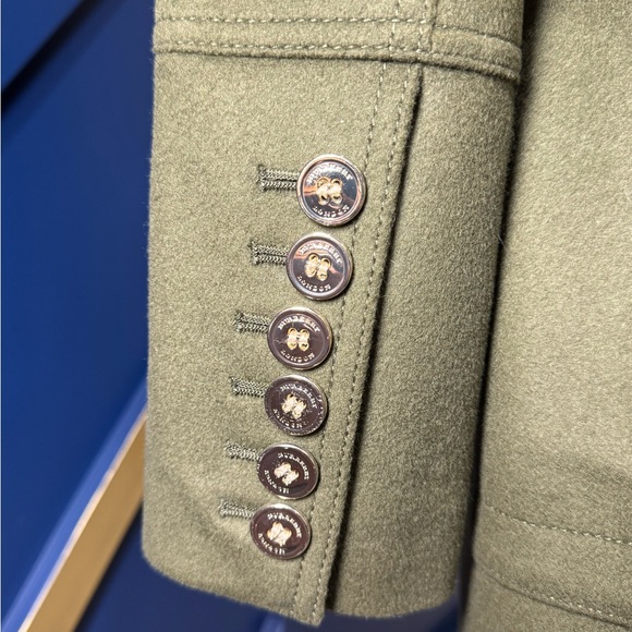 Burberry Olive Belted Military Trench Coat - Picture 9 of 11